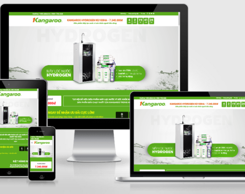 Theme WordPress landing page giới thiệu máy lọc nước Kangaroo Hydrogen