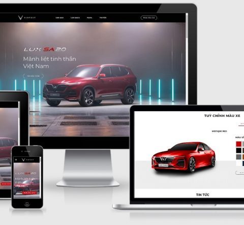 Theme wordpress giới thiệu ô tô giống Vinfast