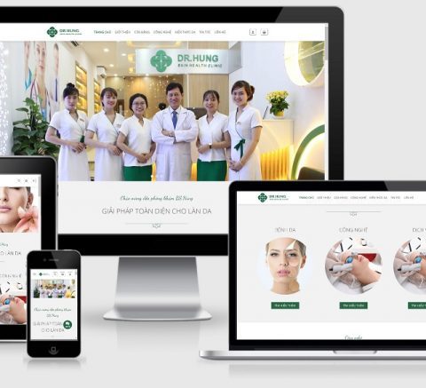 Theme WordPress giới thiệu trung tâm chăm sóc da Dr Hùng