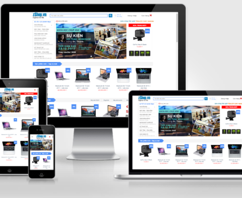 Theme WordPress bán hàng kỹ thuật số, laptop, máy ảnh giống ZShop