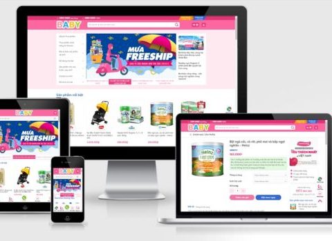 Theme WordPress cho shop mẹ và bé mẫu số 3