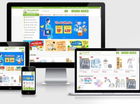 Theme WordPress cho shop mẹ và bé mẫu số 2