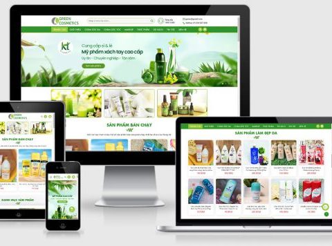 Thiết kế website bán hàng mỹ phẩm mẫu số 16