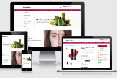 Thiết kế website bán mỹ phẩm mẫu số 22 – Cosmetista