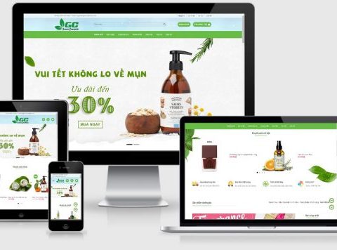 Theme WordPress bán hàng mỹ phẩm mẫu số 13 – Green Cosmetic