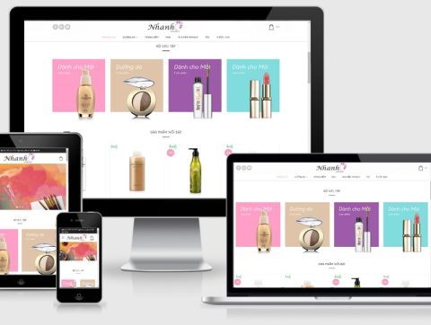 Theme WordPress mỹ phẩm mẫu số 7