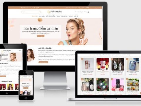 Theme WordPress bán hàng mỹ phẩm mẫu số 14