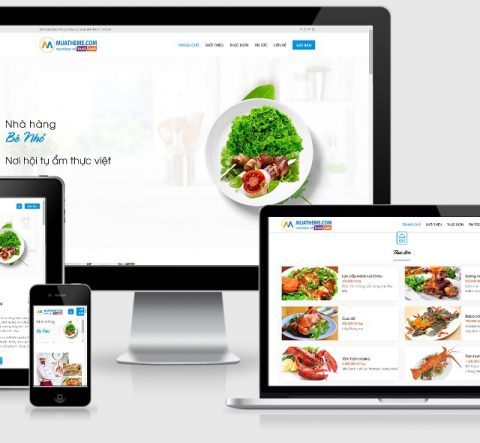 Theme WordPress nhà hàng đẹp – Mẫu số 4