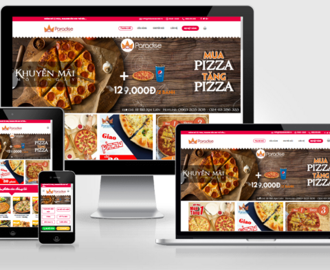 Theme WordPress nhà hàng Pizza Paradise