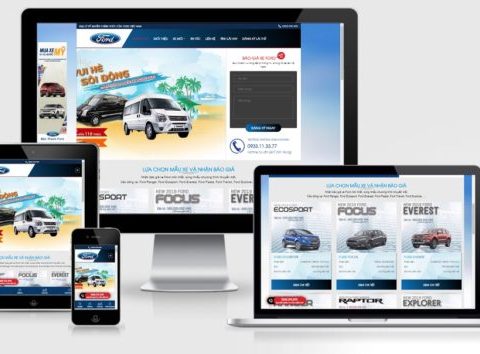 Thiết kế website bán ô tô Ford mẫu số 2