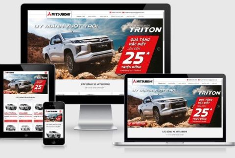 Theme WordPress bán ô tô Mitsubishi chuyên nghiệp