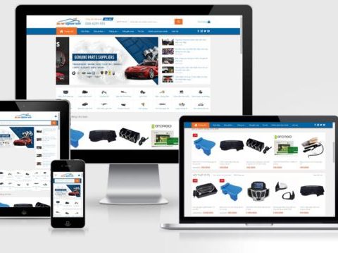 Thiết kế web bán phụ kiện xe hơi mẫu số 2