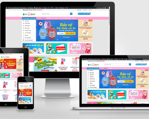 Theme Baby Shop dành cho shop hàng tiêu dùng trẻ em, trẻ sơ sinh