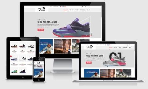 Thiết kế website giày thể thao thời trang mẫu số 5