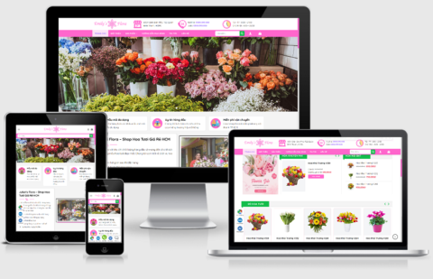Thiết kế website shop bán hoa tươi mẫu số 4