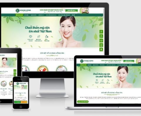 Thiết kế website spa đẹp mẫu số 3 – Hoa Hồng Spa