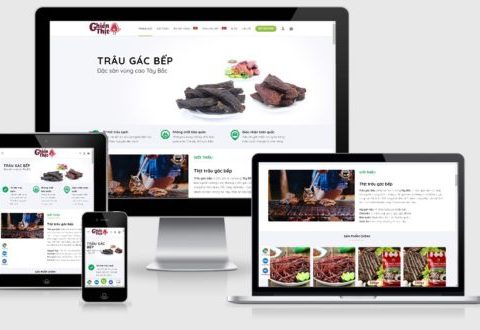 Thiết kế website bán trâu gác bếp, bò một nắng