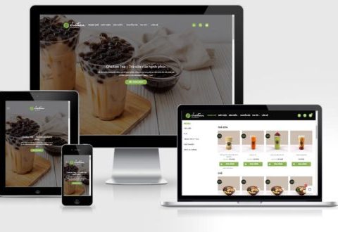 Theme WordPress thực phẩm, trà sữa mẫu số 5