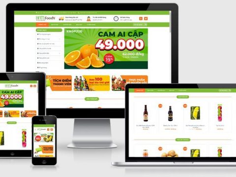 Theme WordPress thực phẩm, rau sạch, củ quả mẫu số 3