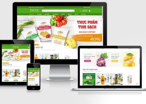 Theme WordPress thực phẩm, trái cây, rau củ mẫu số 6