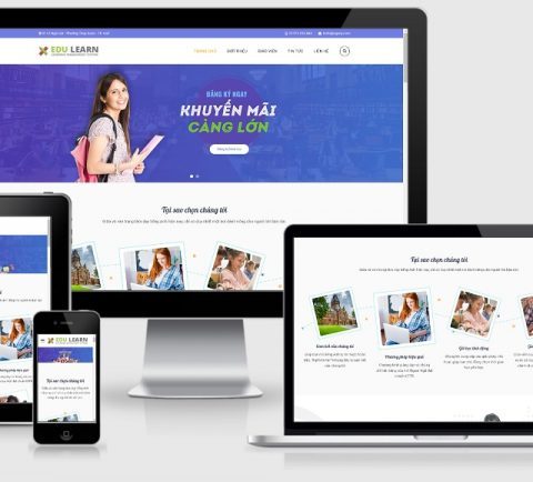 Theme WordPress giới thiệu trung tâm Tiếng Anh mẫu số 2