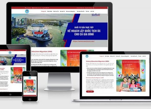 Theme WordPress giới thiệu công ty tư vấn du học mẫu số 2