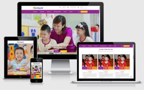 Theme WordPress trường mầm non Kids World