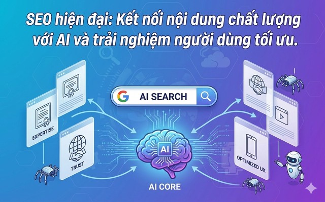 SEO Là Gì? SEO trong kỷ nguyên AI Search 15 Tối ưu SEO hiện đại đảm bảo nội dung bạn hiển thị và được AI trích dẫn, dẫn đến thành công bền vững.