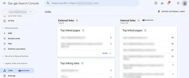 Kiểm tra Internal Link với Google Search Console