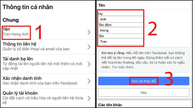Cách đổi tên Facebook nhanh chóng trên điện thoại, máy tính đặt tên 2025 5