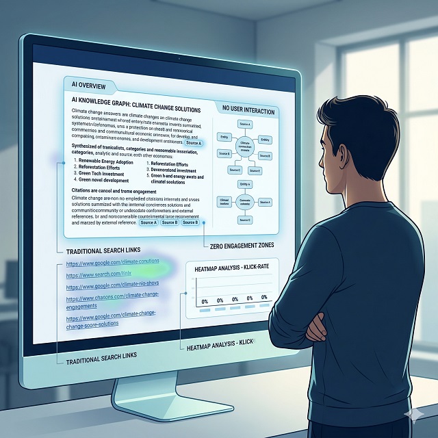 Cách SEO Website Trong Kỷ Nguyên AI Search 2026 2 Người dùng chỉ đọc kết quả AI Answer Box nhưng không Click