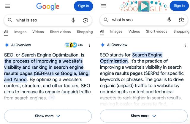 SEO 2026 Khác Gì SEO Truyền Thống? Toàn Cảnh Sự Thay Đổi & Cách Tối Ưu Để Không Bị “Đào Thải” 1 Google AI Overview trích dẫn thay vì xếp hạng truyền thống