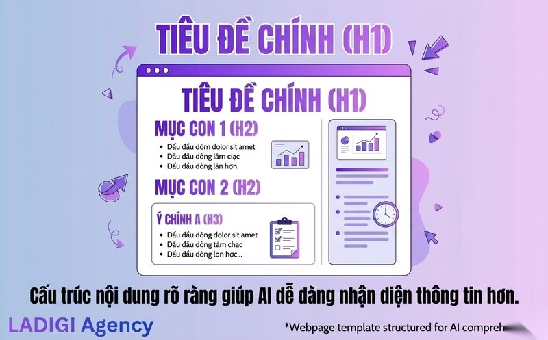 AI Overview là gì? Tác động của AI Overview đến SEO và Traffic Website 5 4 Chiến lược tối ưu nội dung cho AI Overview Cấu trúc nội dung rõ ràng