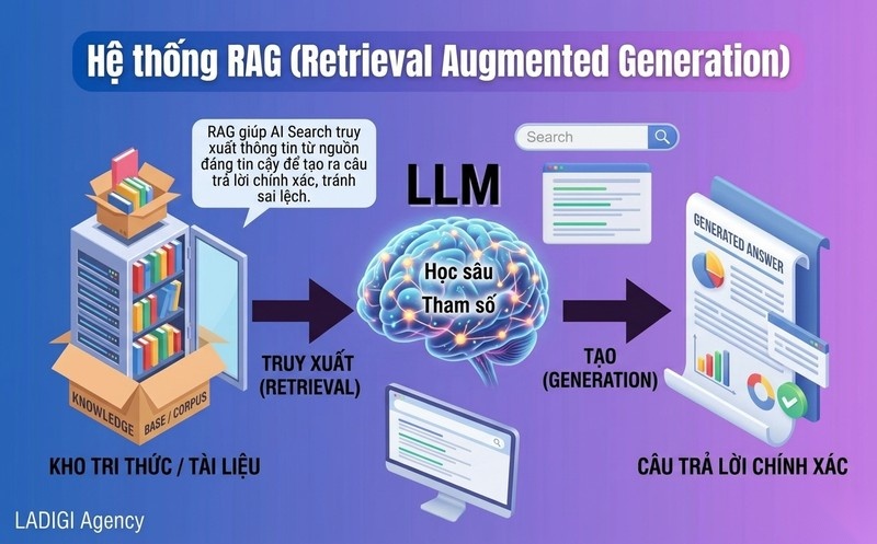 AI Search là gì? Cơ chế hoạt động và các đặc điểm nổi bật của AI Search 6 Cơ chế Retrieval Augmented Generation RAG