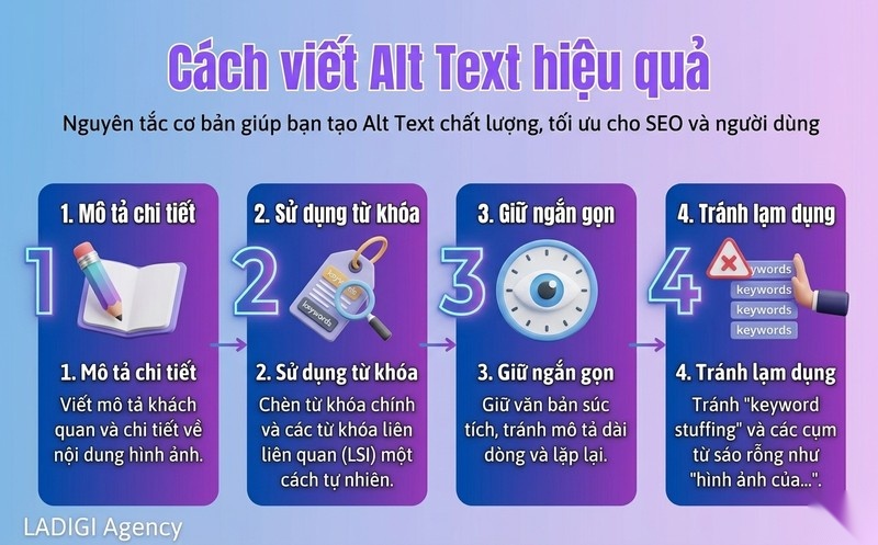 Alt text là gì? Cách viết và tối ưu Alt Text hiệu quả cho SEO 5 Cách viết Alt Text hiệu quả