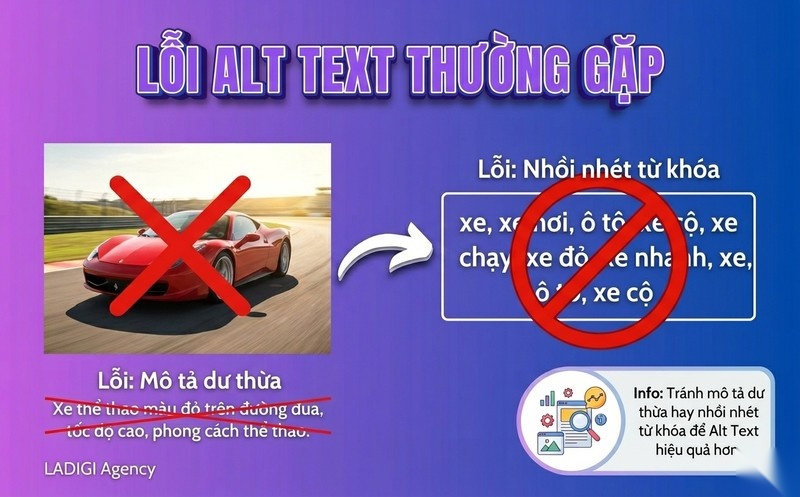 Alt text là gì? Cách viết và tối ưu Alt Text hiệu quả cho SEO 7 Lỗi thường gặp khi viết Alt Text