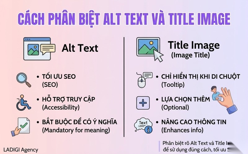 Alt text là gì? Cách viết và tối ưu Alt Text hiệu quả cho SEO 10 Phân biệt Alt Text và Title Image