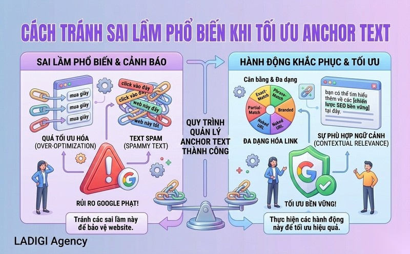 Anchor Text là gì? Vai trò và cách tối ưu hiệu quả trong SEO 9 Những sai lầm phổ biến khi tối ưu Anchor Text và cách khắc phục