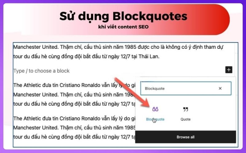 SEO On-Page là gì? Checklist SEO Onpage đầy đủ 2026 7 Sử dụng Blockquote để làm nổi bật ý kiến chuyên gia, định nghĩa hoặc những lưu ý quan trọng cần nhấn mạnh.