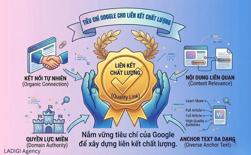 Link Building là gì? Cách xây dựng liên kết chất lượng cho website 6 Nắm vững tiêu chí của Google để xây dựng liên kết chất lượng