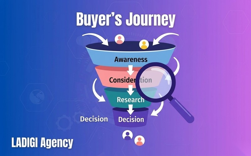 Commercial Intent là gì? Làm thế nào để xác định Commercial Intent? 7 Hiểu vị trí trong hành trình người mua Giai đoạn cân nhắc Nghiên cứu