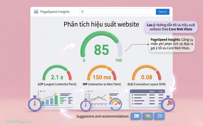 Core Web Vitals là gì? Các chỉ số cốt lõi và hướng tối ưu hiệu suất website 4 Google PageSpeed Insights