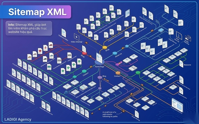 Crawling là gì trong SEO? Cách thức hoạt động của Web Crawler và Tối ưu hóa 7 Tối ưu hóa Sitemap XML