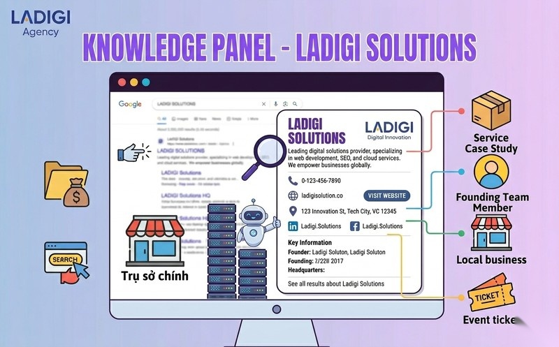 Entity SEO là gì? Tại sao Entity SEO lại quan trọng trong SEO hiện đại? 5 Bước 3 Xây dựng và tối ưu Google Knowledge Panel Định danh thương hiệu mạnh mẽ