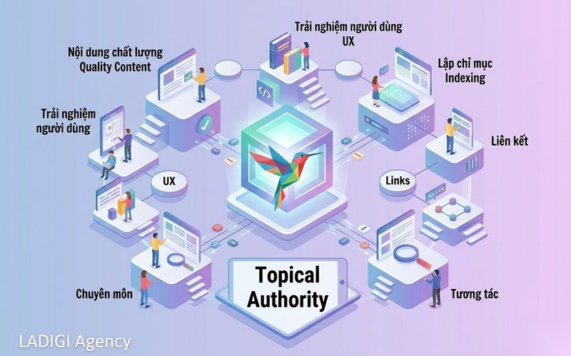 Google Hummingbird là gì? Cơ chế hoạt động và cách tối ưu SEO hiệu quả 8 Thúc đẩy Entity SEO và Topical Authority