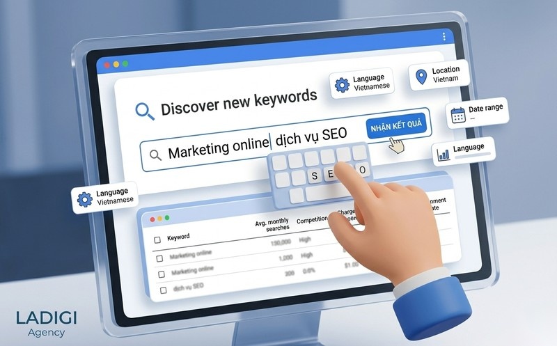 Google Keyword Planner là gì? Hướng dẫn sử dụng và Chiến lược tối ưu Keyword 5 Bước 2 Khám phá từ khóa mới