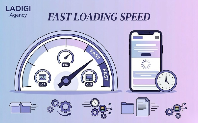 Google Mobile-Friendly là gì? 6 tiêu chí chính của một website Mobile-Friendly chuẩn Google 5 Tốc độ tải trang nhanh Tối ưu Core Web Vitals
