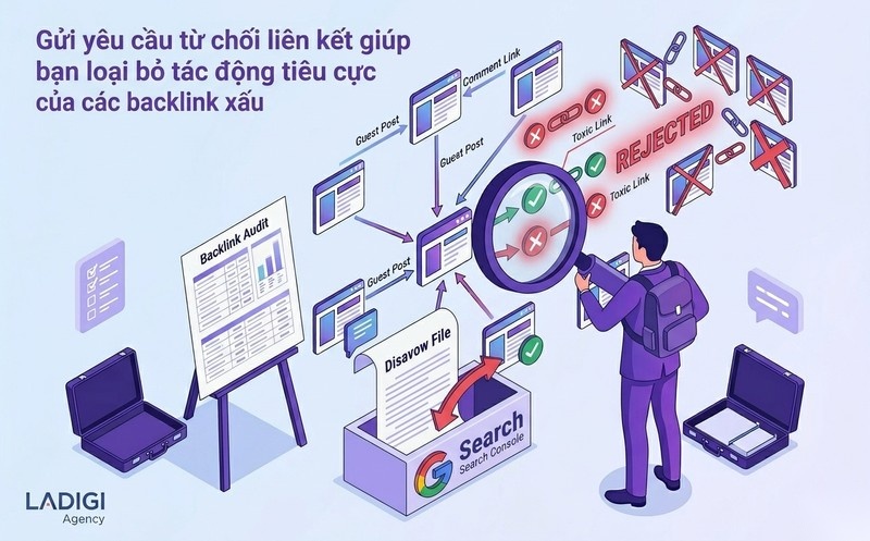 Google Penguin là gì? Dấu hiệu nhận biết website bị án phạt Google Penguin 7 Gửi yêu cầu từ chối liên kết Disavow links