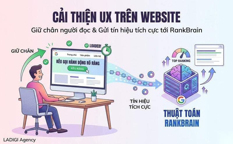Google RankBrain là gì? Nguyên lý hoạt động của Google RankBrain 6 H3 Cải thiện trải nghiệm người dùng UX