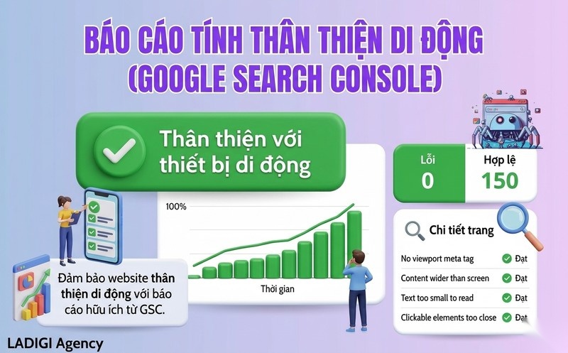 Google Search Console là gì? Hướng dẫn cài đặt và sử dụng hiệu quả để tối ưu SEO 10 Theo dõi khả năng thân thiện với thiết bị di động Báo cáo Khả năng sử dụng trên thiết bị di động